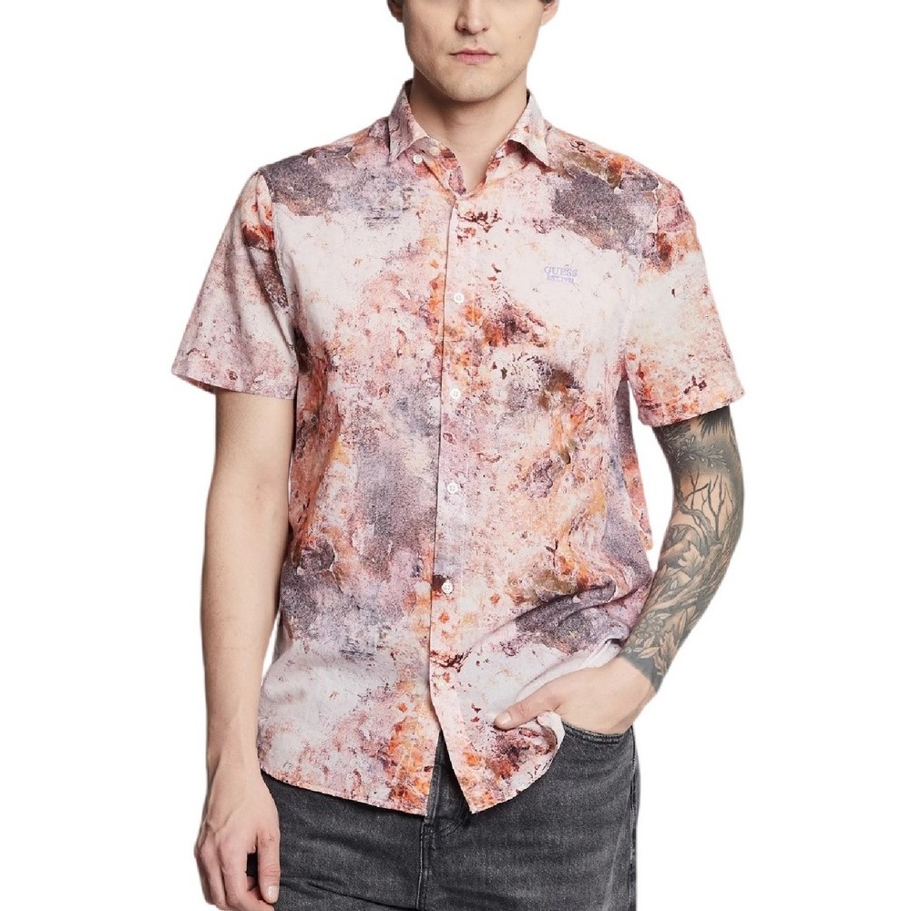 GUESS SS COLLINS AOP SHIRT ΠΟΥΚΑΜΙΣΟ ΑΝΔΡΙΚΟ MULTI