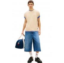 TOMMY JEANS 90S WAVING FLAG T-SHIRT ΜΠΛΟΥΖΑ ΑΝΔΡΙΚΗ BEIGE