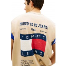 TOMMY JEANS 90S WAVING FLAG T-SHIRT ΜΠΛΟΥΖΑ ΑΝΔΡΙΚΗ BEIGE