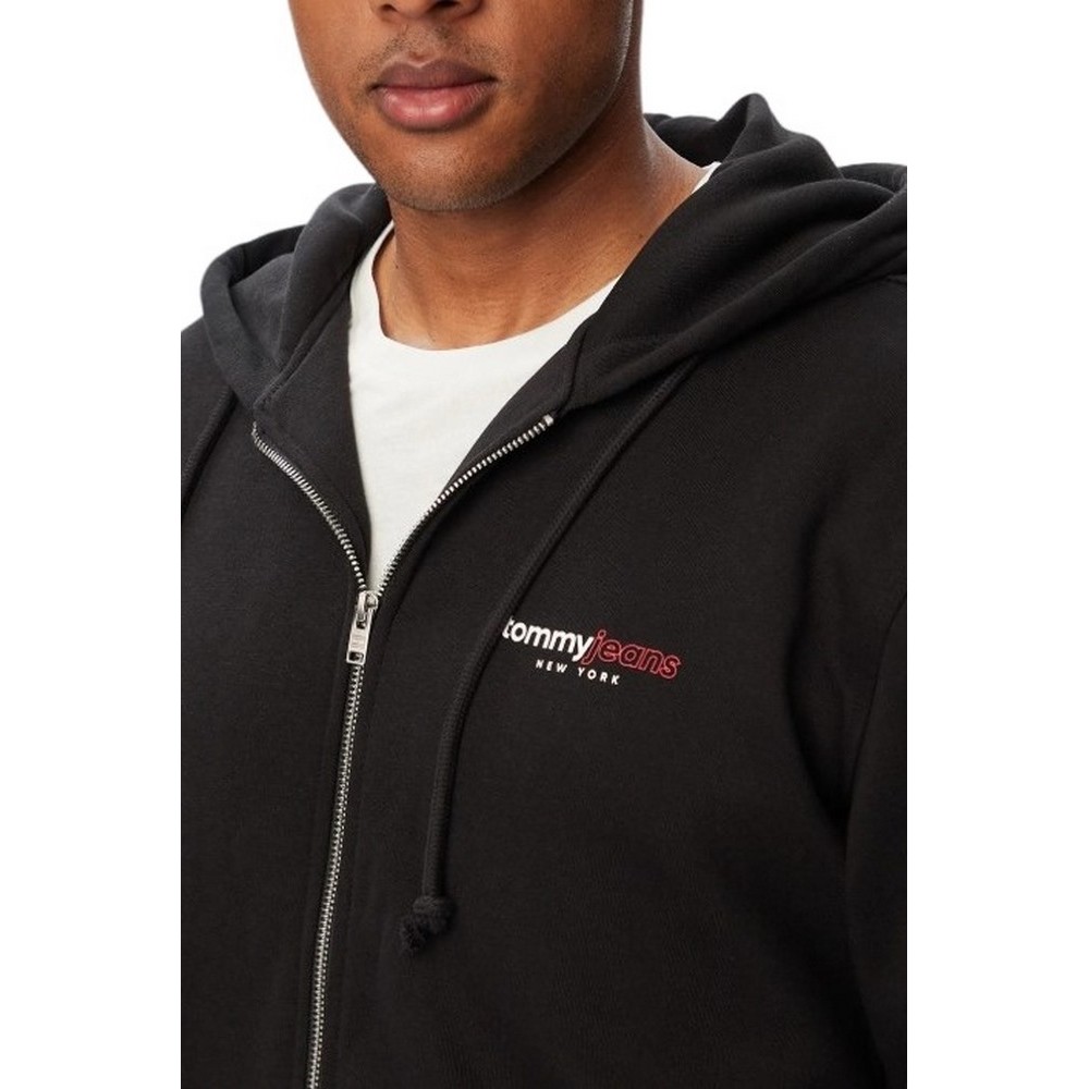 TOMMY JEANS REG DNA BACKPRINT FZ HD ΖΑΚΕΤΑ ΦΟΥΤΕΡ ΑΝΔΡΙΚΗ BLACK