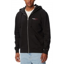 TOMMY JEANS REG DNA BACKPRINT FZ HD ΖΑΚΕΤΑ ΦΟΥΤΕΡ ΑΝΔΡΙΚΗ BLACK