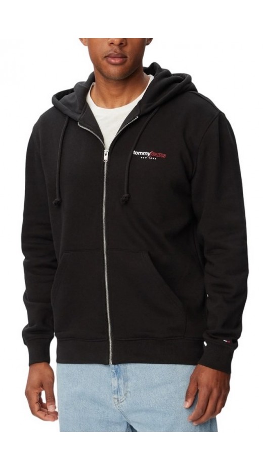 TOMMY JEANS REG DNA BACKPRINT FZ HD ΖΑΚΕΤΑ ΦΟΥΤΕΡ ΑΝΔΡΙΚΗ BLACK