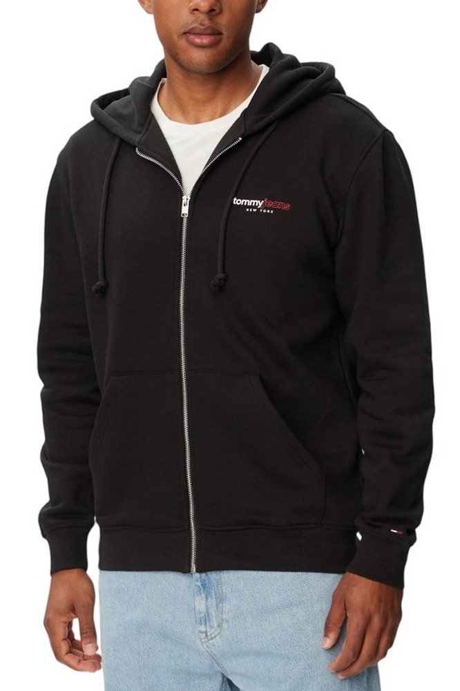 TOMMY JEANS REG DNA BACKPRINT FZ HD ΖΑΚΕΤΑ ΦΟΥΤΕΡ ΑΝΔΡΙΚΗ BLACK