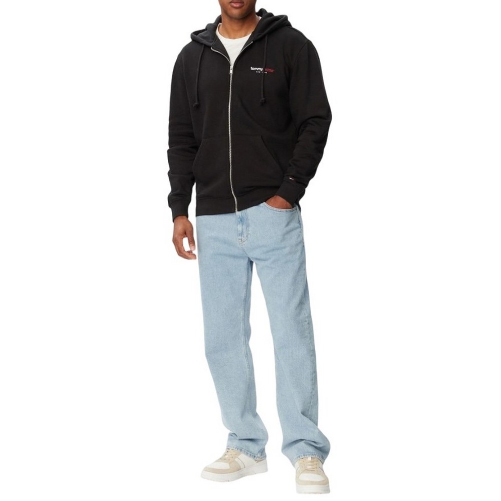 TOMMY JEANS REG DNA BACKPRINT FZ HD ΖΑΚΕΤΑ ΦΟΥΤΕΡ ΑΝΔΡΙΚΗ BLACK