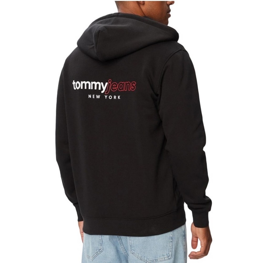 TOMMY JEANS REG DNA BACKPRINT FZ HD ΖΑΚΕΤΑ ΦΟΥΤΕΡ ΑΝΔΡΙΚΗ BLACK