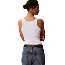 CALVIN KLEIN JEANS CONTOUR 2X2 RIB GRAPHIC TANK ΤΟΠ ΓΥΝΑΙΚΕΙΟ BRIGHT WHITE