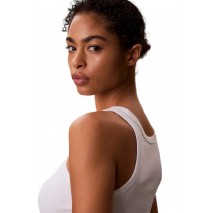 CALVIN KLEIN JEANS CONTOUR 2X2 RIB GRAPHIC TANK ΤΟΠ ΓΥΝΑΙΚΕΙΟ BRIGHT WHITE