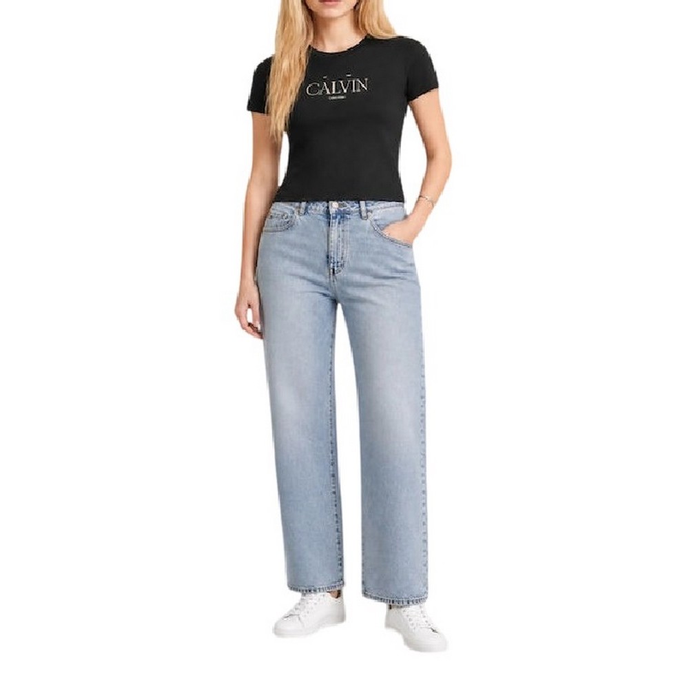 CALVIN KLEIN  CLASSIC RESORT FOIL LOGO TEE T-SHIRT ΜΠΛΟΥΖΑ ΓΥΝΑΙΚΕΙΑ BLACK