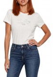 CALVIN KLEIN  CLASSIC RESORT FOIL LOGO TEE T-SHIRT ΜΠΛΟΥΖΑ ΓΥΝΑΙΚΕΙΑ OFF WHITE