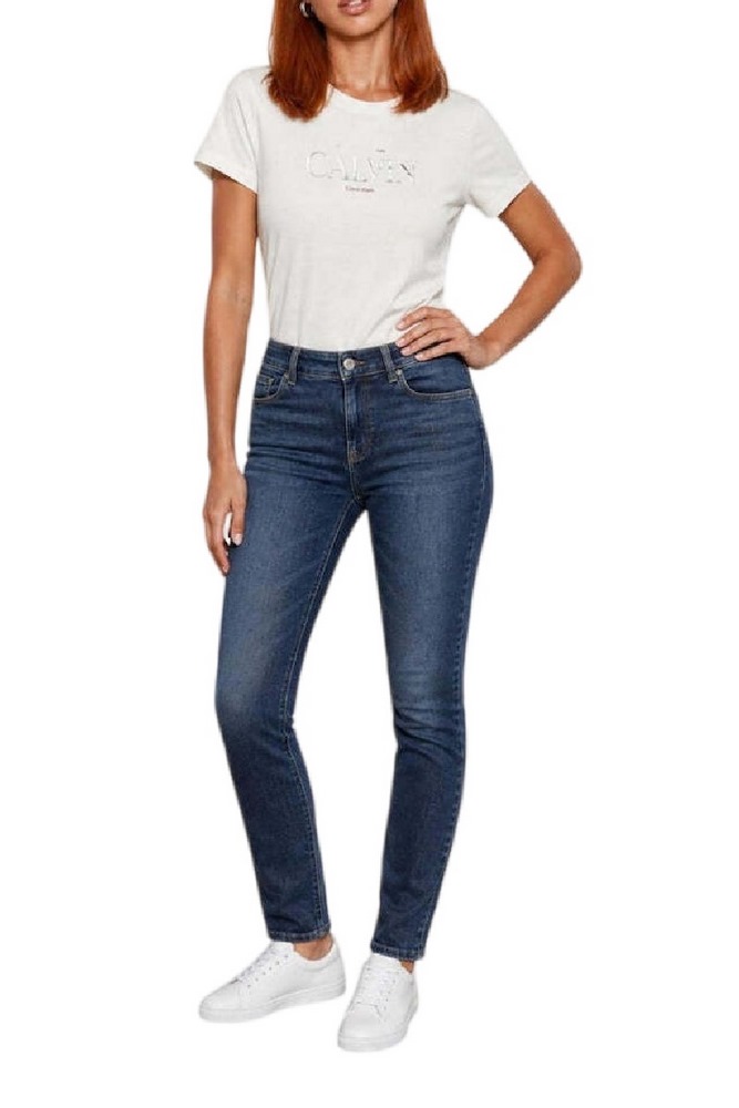 CALVIN KLEIN  CLASSIC RESORT FOIL LOGO TEE T-SHIRT ΜΠΛΟΥΖΑ ΓΥΝΑΙΚΕΙΑ OFF WHITE