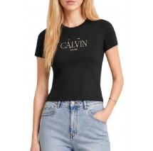 CALVIN KLEIN  CLASSIC RESORT FOIL LOGO TEE T-SHIRT ΜΠΛΟΥΖΑ ΓΥΝΑΙΚΕΙΑ BLACK