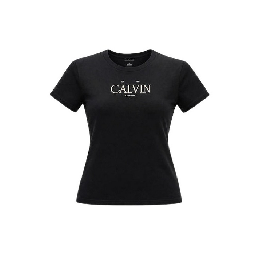 CALVIN KLEIN  CLASSIC RESORT FOIL LOGO TEE T-SHIRT ΜΠΛΟΥΖΑ ΓΥΝΑΙΚΕΙΑ BLACK