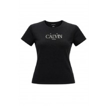 CALVIN KLEIN  CLASSIC RESORT FOIL LOGO TEE T-SHIRT ΜΠΛΟΥΖΑ ΓΥΝΑΙΚΕΙΑ BLACK