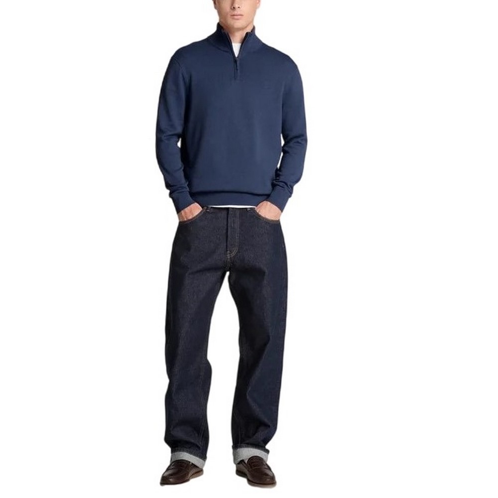 TIMBERLAND COTTON 1/4 ZIP SWEATER ΜΠΛΟΥΖΑ ΠΛΕΚΤΗ ΑΝΔΡΙΚΗ NAVY