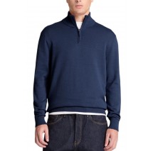 TIMBERLAND COTTON 1/4 ZIP SWEATER ΜΠΛΟΥΖΑ ΠΛΕΚΤΗ ΑΝΔΡΙΚΗ NAVY