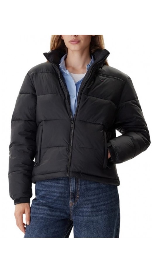 TOMMY JEANS PCKBL HOOD ESS PUFFER EXT ΜΠΟΥΦΑΝ ΓΥΝΑΙΚΕΙΟ BLACK