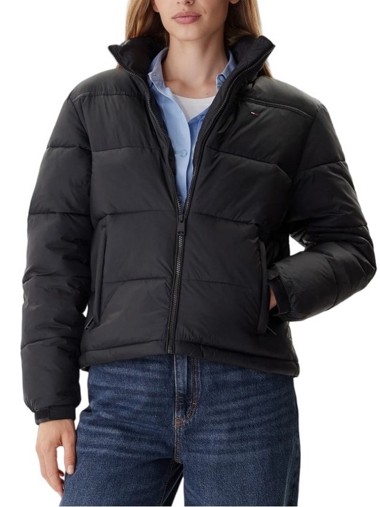 TOMMY JEANS PCKBL HOOD ESS PUFFER EXT ΜΠΟΥΦΑΝ ΓΥΝΑΙΚΕΙΟ BLACK
