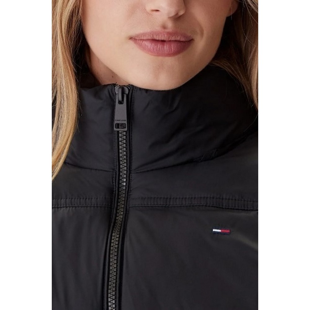 TOMMY JEANS PCKBL HOOD ESS PUFFER EXT ΜΠΟΥΦΑΝ ΓΥΝΑΙΚΕΙΟ BLACK