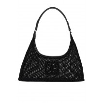 CALVIN KLEIN EMBLEM MESH SHOULDER BAG ΤΣΑΝΤΑ ΓΥΝΑΙΚΕΙΑ BLACK