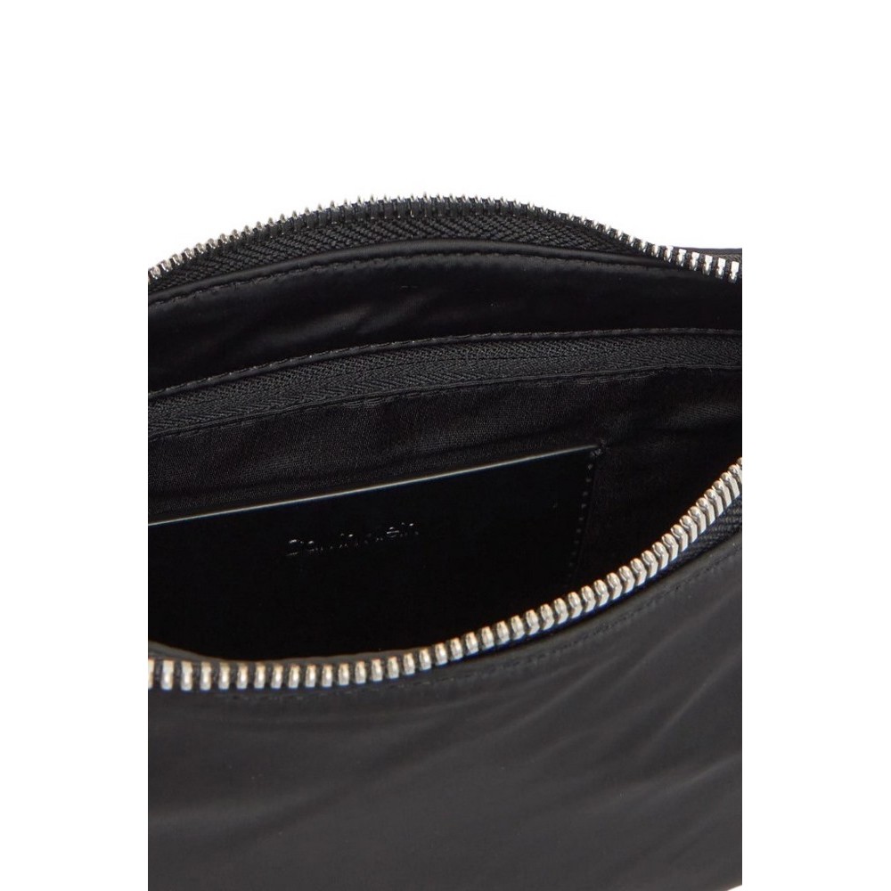 CALVIN KLEIN SATIN NYLON SMALL SHOULDER BAG ΤΣΑΝΤΑ ΓΥΝΑΙΚΕΙΑ BLACK