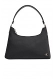CALVIN KLEIN SATIN NYLON SMALL SHOULDER BAG ΤΣΑΝΤΑ ΓΥΝΑΙΚΕΙΑ BLACK