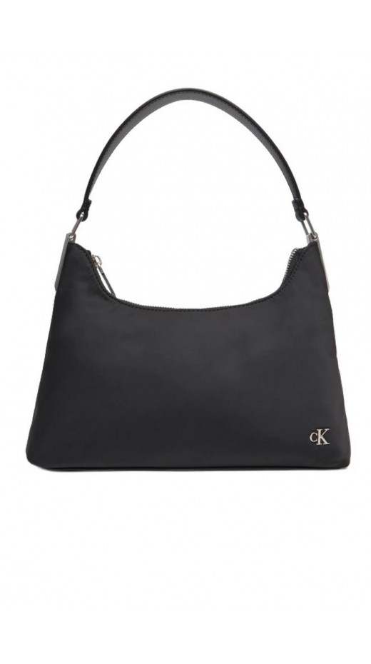 CALVIN KLEIN SATIN NYLON SMALL SHOULDER BAG ΤΣΑΝΤΑ ΓΥΝΑΙΚΕΙΑ BLACK