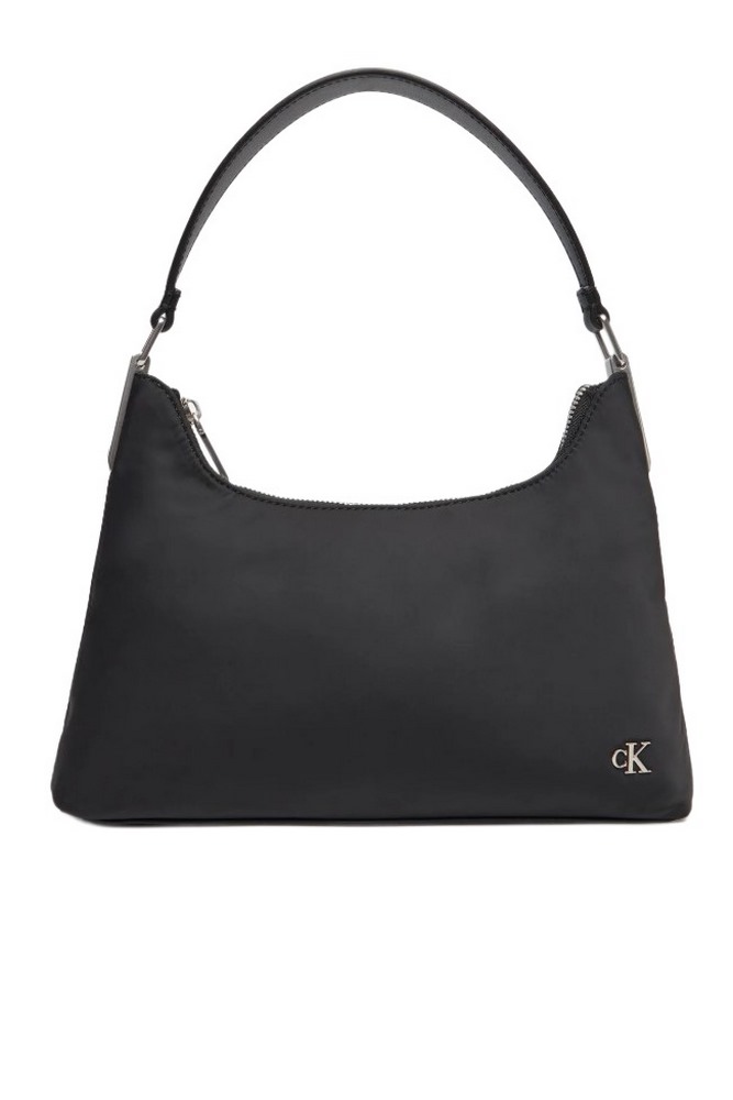 CALVIN KLEIN SATIN NYLON SMALL SHOULDER BAG ΤΣΑΝΤΑ ΓΥΝΑΙΚΕΙΑ BLACK