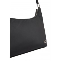 CALVIN KLEIN SATIN NYLON SMALL SHOULDER BAG ΤΣΑΝΤΑ ΓΥΝΑΙΚΕΙΑ BLACK