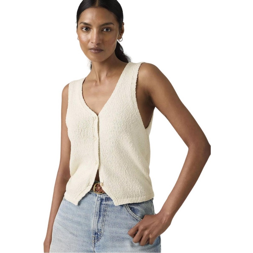 LEVIS HELEN MINI BOUCLE VEST ΓΙΛΕΚΟ ΓΥΝΑΙΚΕΙΟ ECRU