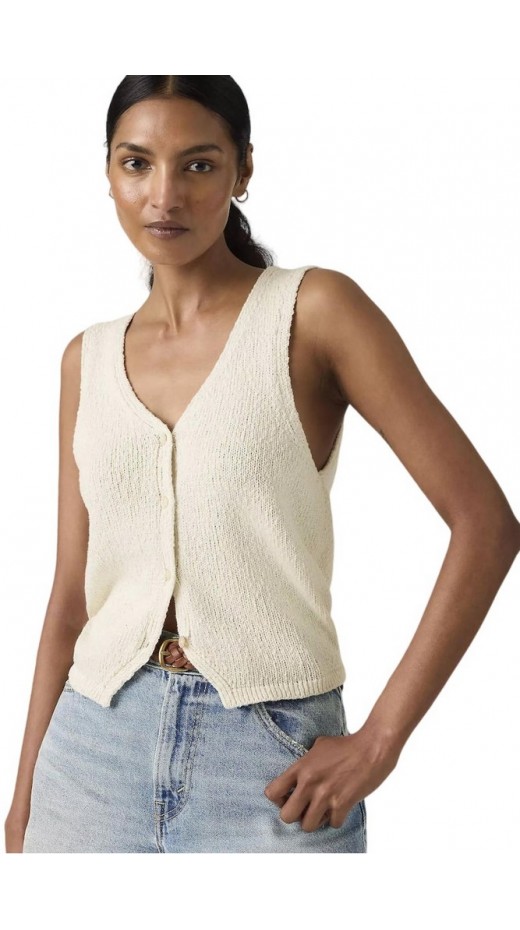 LEVIS HELEN MINI BOUCLE VEST ΓΙΛΕΚΟ ΓΥΝΑΙΚΕΙΟ ECRU