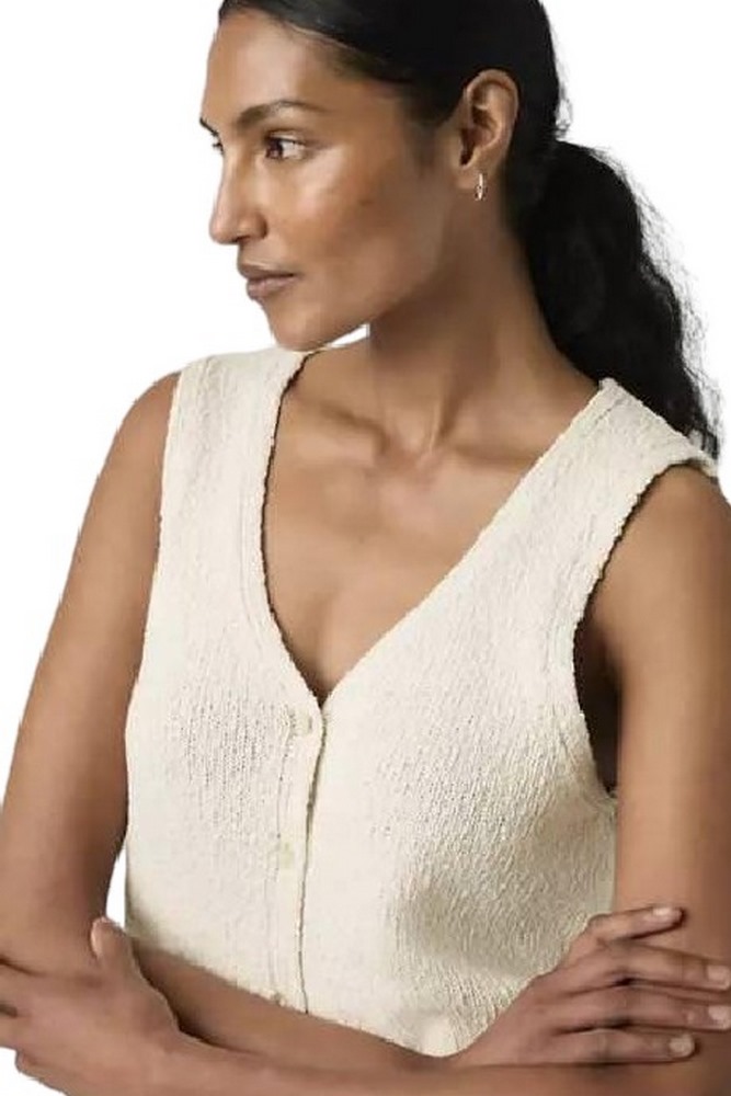 LEVIS HELEN MINI BOUCLE VEST ΓΙΛΕΚΟ ΓΥΝΑΙΚΕΙΟ ECRU