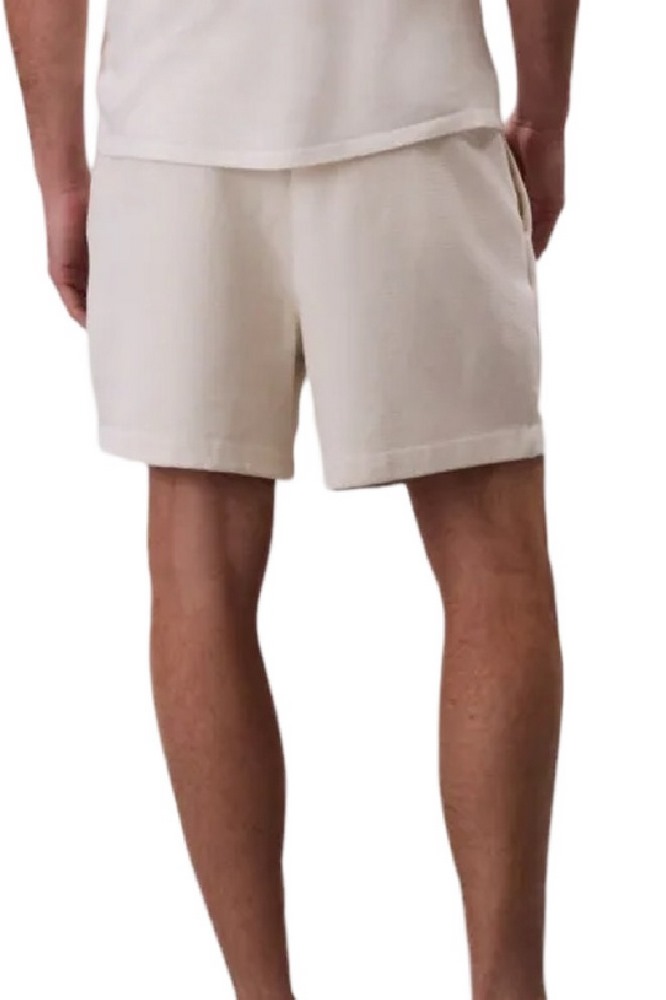 CALVIN KLEIN JEANS HD COTTON WAFFLE SHORT ΒΕΡΜΟΥΔΑ ΑΝΔΡΙΚΗ OFF WHITE
