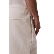 CALVIN KLEIN JEANS HD COTTON WAFFLE SHORT ΒΕΡΜΟΥΔΑ ΑΝΔΡΙΚΗ OFF WHITE