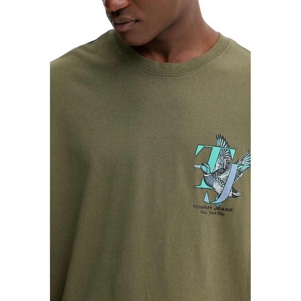 TOMMY JEANS RLX NOVELTY TEE T-SHIRT ΜΠΛΟΥΖΑ ΑΝΔΡΙΚΗ GREEN