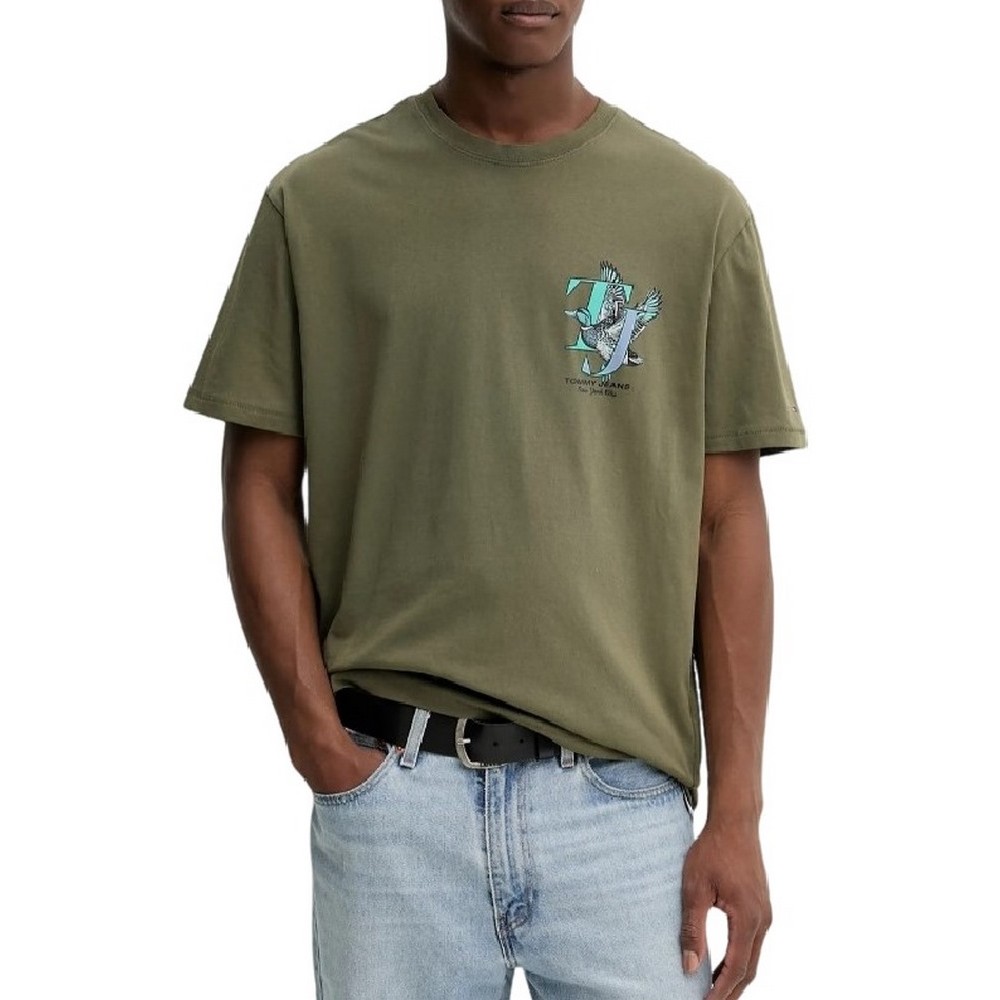 TOMMY JEANS RLX NOVELTY TEE T-SHIRT ΜΠΛΟΥΖΑ ΑΝΔΡΙΚΗ GREEN