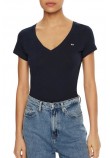 TOMMY JEANS V-NECK TEE T-SHIRT ΜΠΛΟΥΖΑ ΓΥΝΑΙΚΕΙΑ DARK NAVY