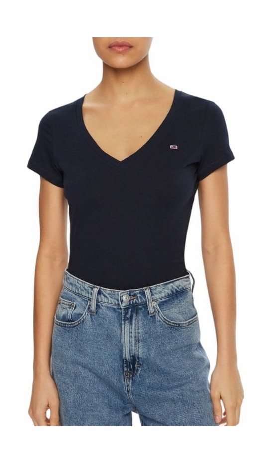 TOMMY JEANS V-NECK TEE T-SHIRT ΜΠΛΟΥΖΑ ΓΥΝΑΙΚΕΙΑ DARK NAVY
