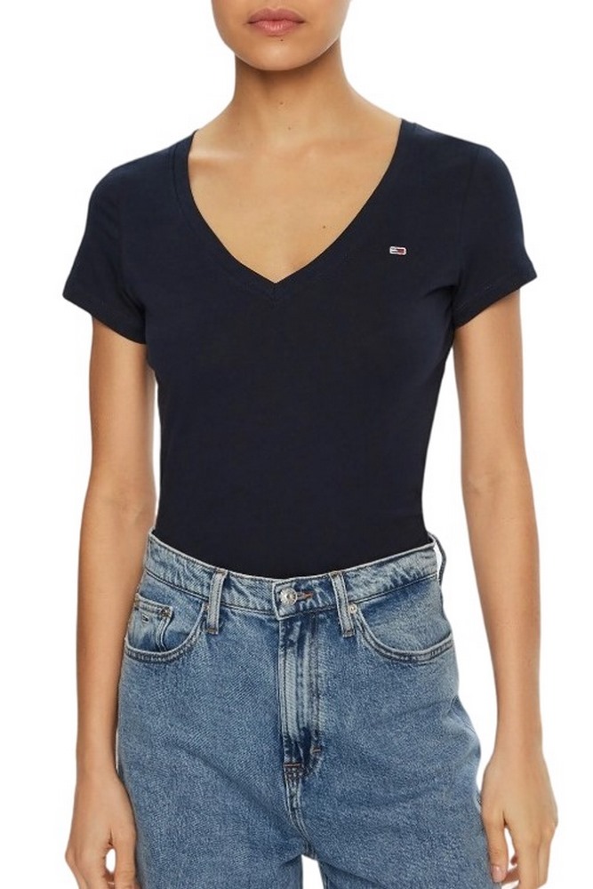 TOMMY JEANS V-NECK TEE T-SHIRT ΜΠΛΟΥΖΑ ΓΥΝΑΙΚΕΙΑ DARK NAVY