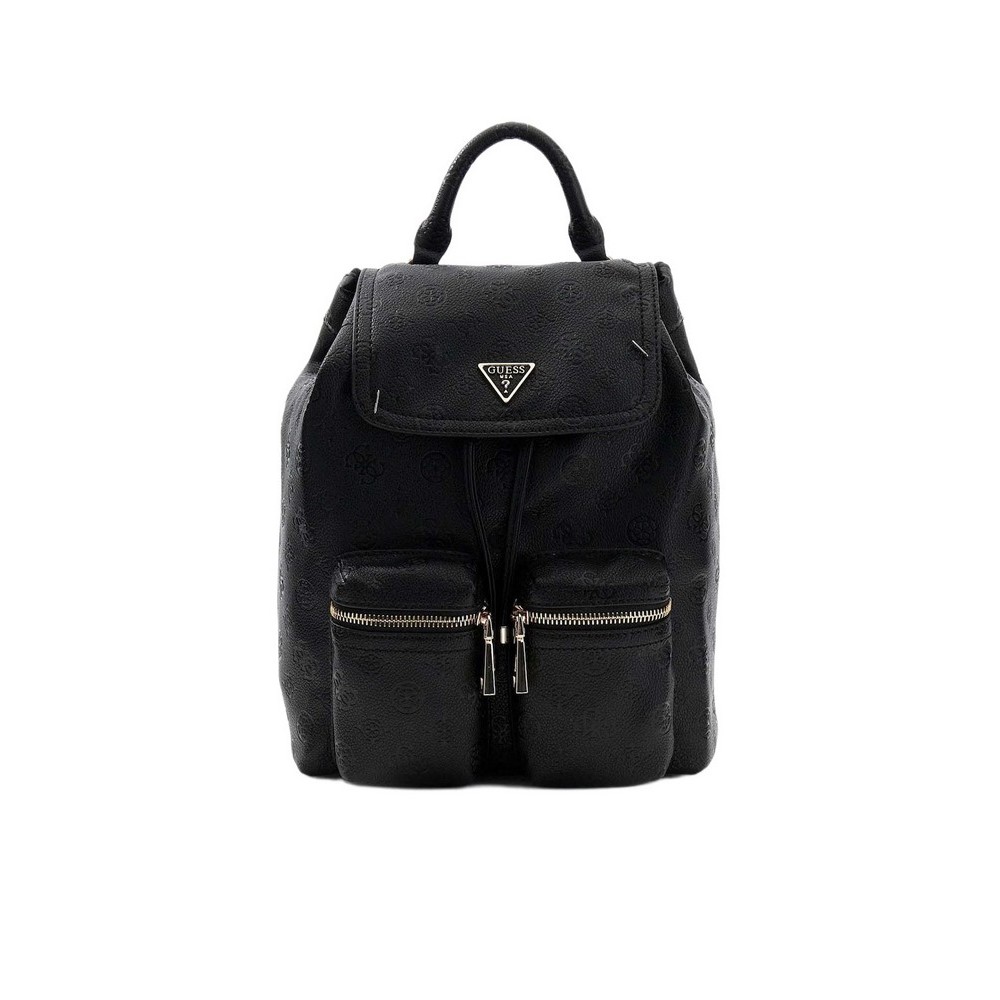 GUESS MANHATTAN II FLAP BACKPACK ΤΣΑΝΤΑ ΓΥΝΑΙΚΕΙΑ BLACK