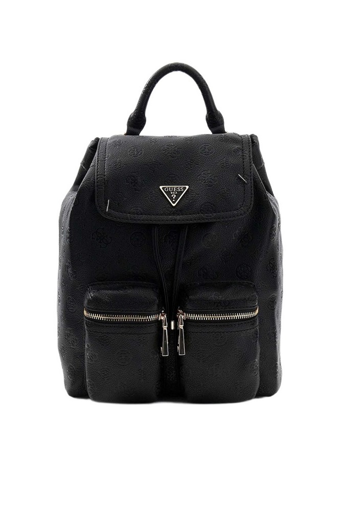 GUESS MANHATTAN II FLAP BACKPACK ΤΣΑΝΤΑ ΓΥΝΑΙΚΕΙΑ BLACK
