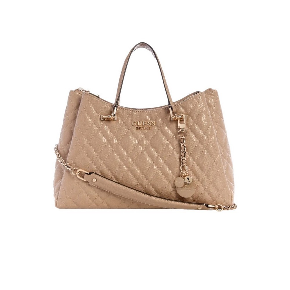 GUESS ISEMAY GFRIEND SHLDR SATCHEL ΤΣΑΝΤΑ ΓΥΝΑΙΚΕΙΑ OFF WHITE