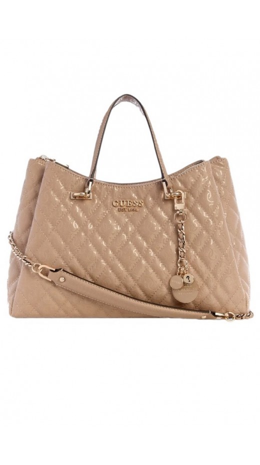 GUESS ISEMAY GFRIEND SHLDR SATCHEL ΤΣΑΝΤΑ ΓΥΝΑΙΚΕΙΑ OFF WHITE