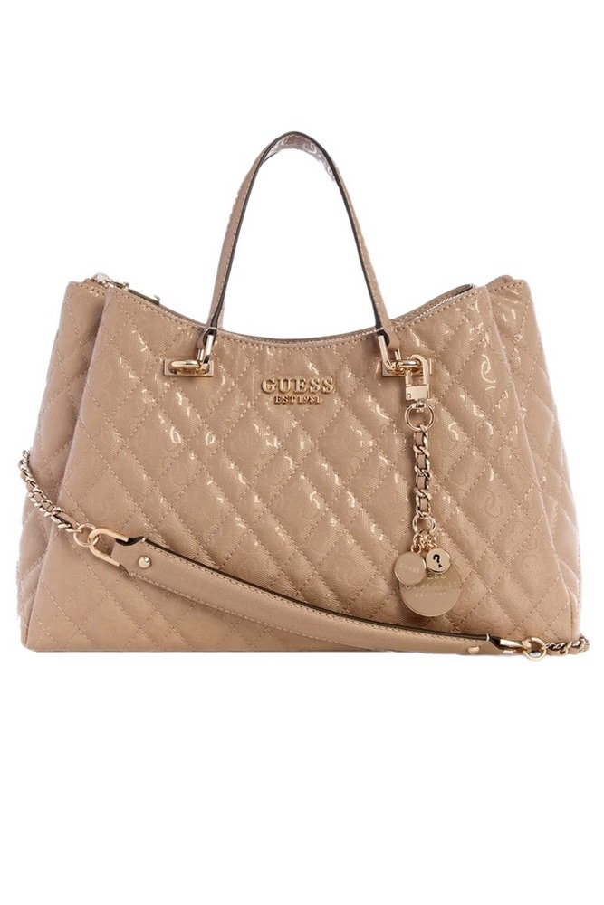 GUESS ISEMAY GFRIEND SHLDR SATCHEL ΤΣΑΝΤΑ ΓΥΝΑΙΚΕΙΑ OFF WHITE