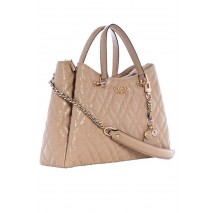 GUESS ISEMAY GFRIEND SHLDR SATCHEL ΤΣΑΝΤΑ ΓΥΝΑΙΚΕΙΑ OFF WHITE