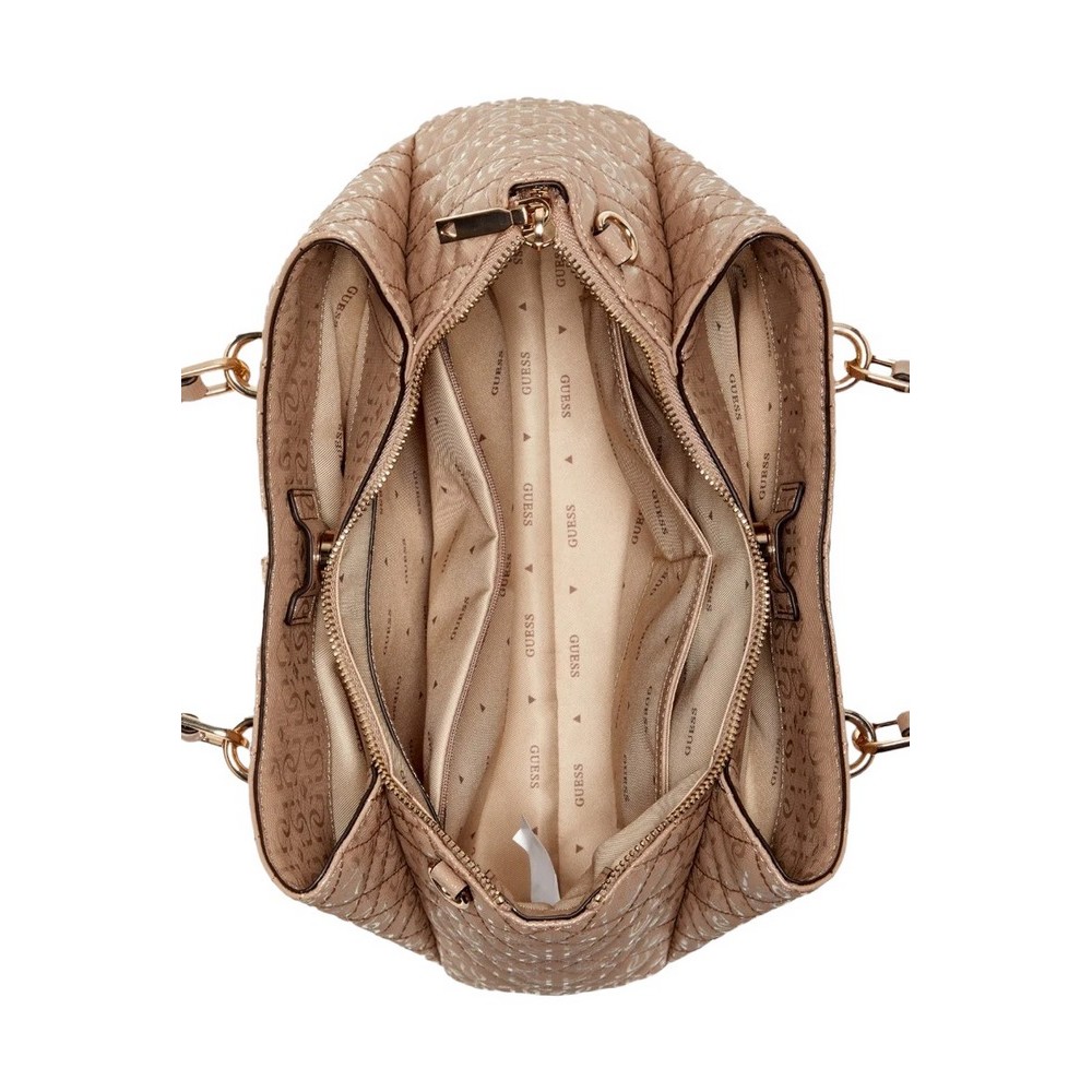 GUESS ISEMAY GFRIEND SHLDR SATCHEL ΤΣΑΝΤΑ ΓΥΝΑΙΚΕΙΑ OFF WHITE