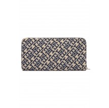 TOMMY HILFIGER ICON LRG ZA JACQUARD ΠΟΡΤΟΦΟΛΙ ΓΥΝΑΙΚΕΙΟ NAVY/ECRU
