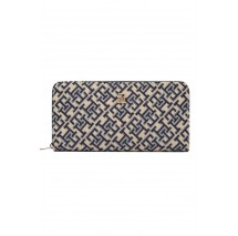 TOMMY HILFIGER ICON LRG ZA JACQUARD ΠΟΡΤΟΦΟΛΙ ΓΥΝΑΙΚΕΙΟ NAVY/ECRU