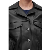 CALVIN KLEIN JEANS BACK PLEAT FAUX LEATHER JACKET ΜΠΟΥΦΑΝ ΓΥΝΑΙΚΕΙΟ BLACK