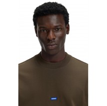 HUGO BOSS JERSEY NIEROS T-SHIRT ΜΠΛΟΥΖΑ ΑΝΔΡΙΚΗ DARK BROWN