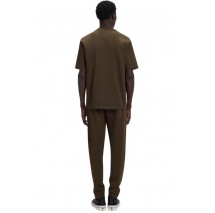 HUGO BOSS JERSEY NIEROS T-SHIRT ΜΠΛΟΥΖΑ ΑΝΔΡΙΚΗ DARK BROWN